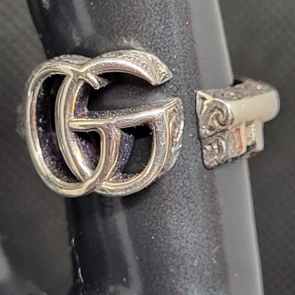 Authentic & iconic Gucci Silver GG Women's Ring. #6 - Picture 3 of 11